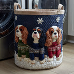 Quilted laundry basket - Cavalier King Charles — view 1