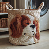 Quilted laundry basket - Cavalier King Charles — view 1