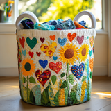 Quilted laundry basket - Country style — view 1
