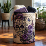 Quilted laundry basket - Decorative Knochen — view 1