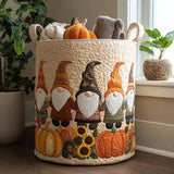 Quilted laundry basket - Decorative gnomes — view 1