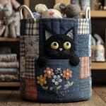 Quilted laundry basket - Denim — view 1