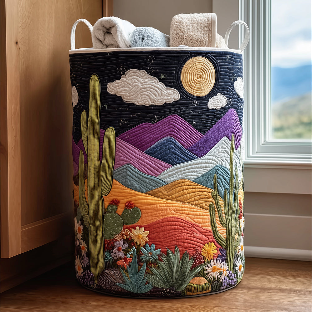 Quilted laundry basket - Night motif — view 1