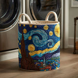 Quilted laundry basket - Night motif — view 1