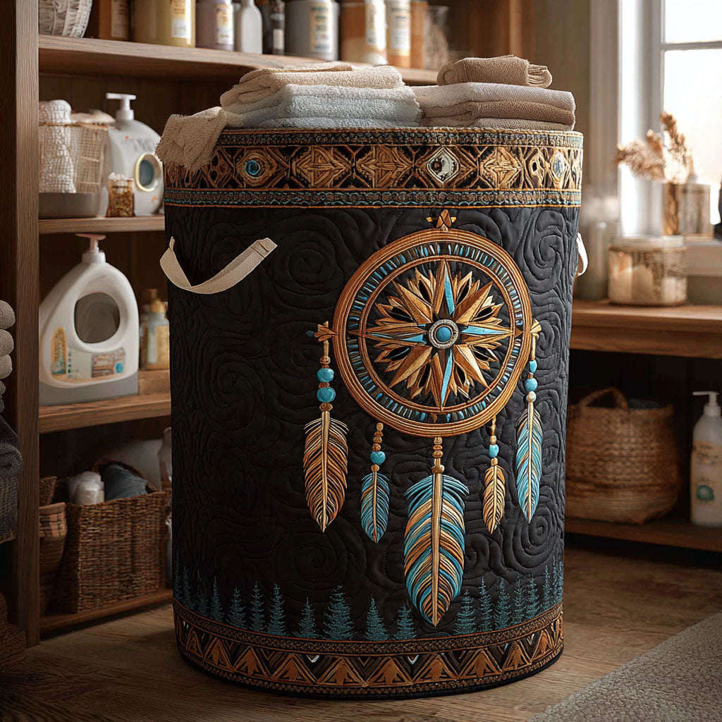 Quilted laundry basket - Elegant and Symbolischem pattern — view 1