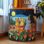 Quilted laundry basket - Entspannter cat — view 1