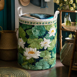 Quilted laundry basket - Delicate lilies — view 1