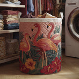Quilted laundry basket - Flamingos — view 1