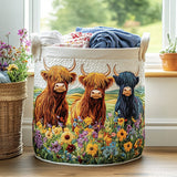 Quilted laundry basket - Triple decorative pattern — view 1