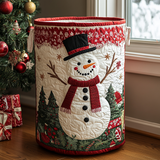 Quilted laundry basket - Snowman — view 1