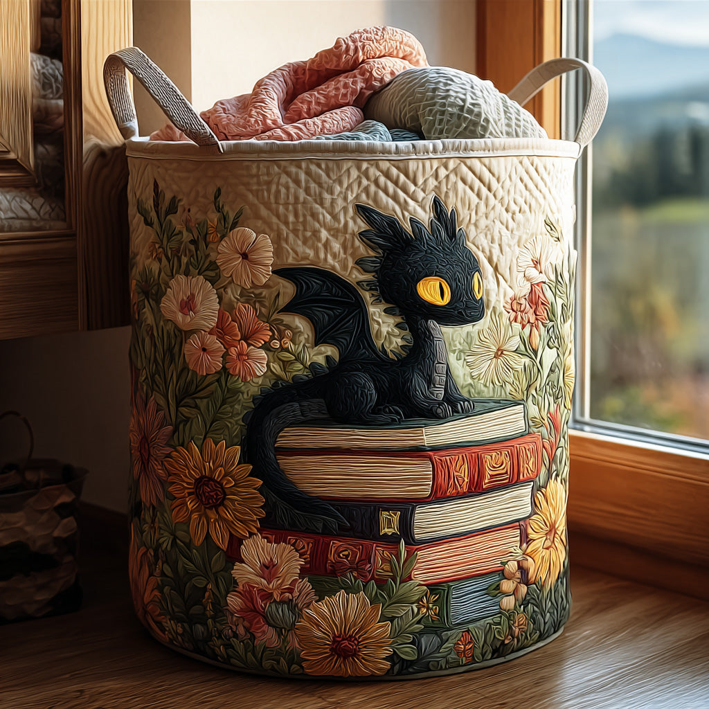 Quilted laundry basket - Literary motif — view 1
