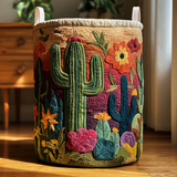 Quilted laundry basket - Cactus — view 1
