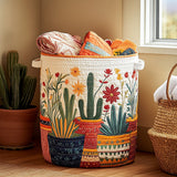 Quilted laundry basket - Cactus — view 1