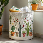 Quilted laundry basket - Cactus — view 1