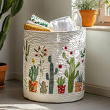 Quilted laundry basket - Cactus — view 1