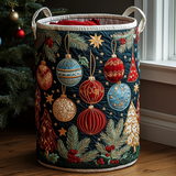 Quilted laundry basket - Christmas motif — view 1