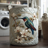 Quilted laundry basket - Hummingbird and Spitzen details — view 1