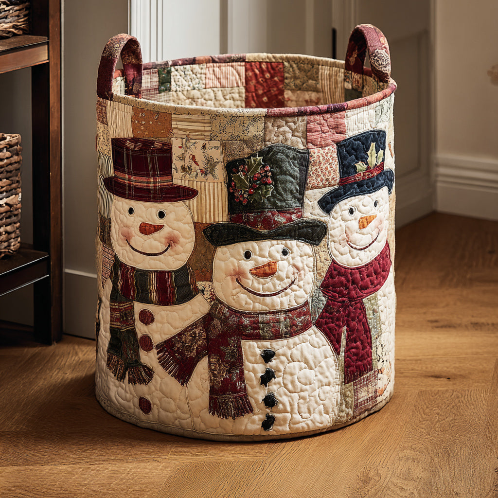 Quilted laundry basket - Dog motif — view 1