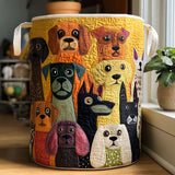 Quilted laundry basket - Dog motif — view 1