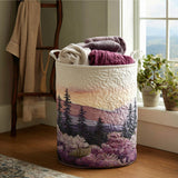 Quilted laundry basket - Lilac Acacia — view 1