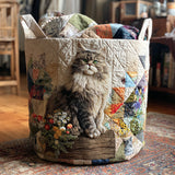 Quilted laundry basket - Cats — view 1