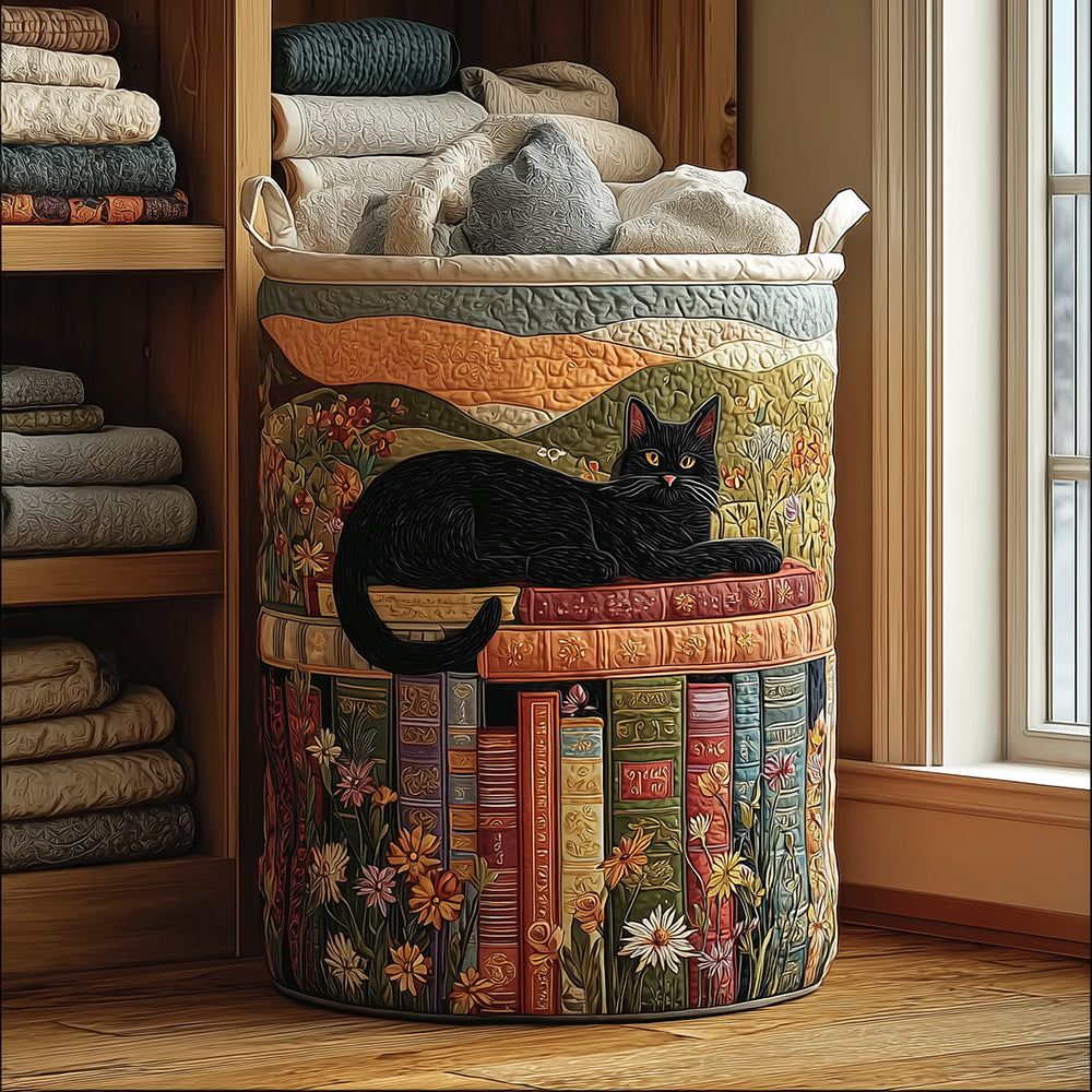 Quilted laundry basket - Cats — view 1