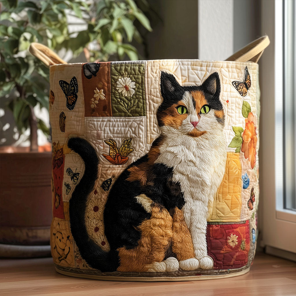 Quilted laundry basket - Cats — view 1
