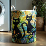 Quilted laundry basket - Cats — view 1