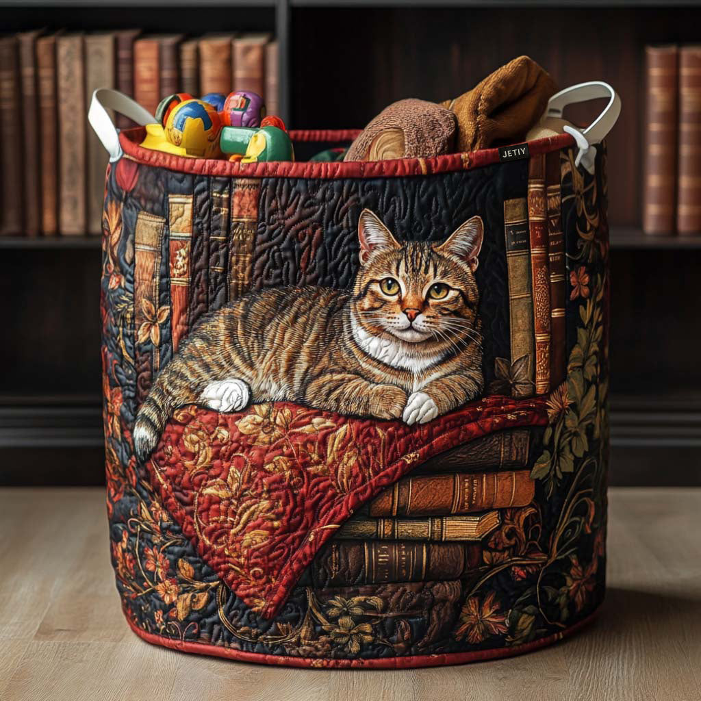 Quilted laundry basket - Cats — view 1