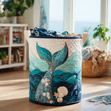 Quilted laundry basket - Sea waves — view 1