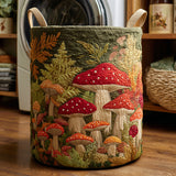 Quilted laundry basket - Patterned natural landscape — view 1