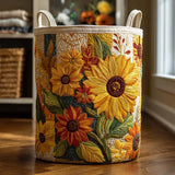 Quilted laundry basket - Sunflowers — view 1