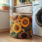 Quilted laundry basket - Sunflowers — view 1
