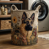 Quilted laundry basket - German Shepherd — view 1