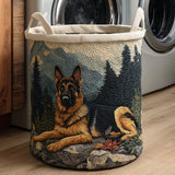 Quilted laundry basket - German Shepherd — view 1