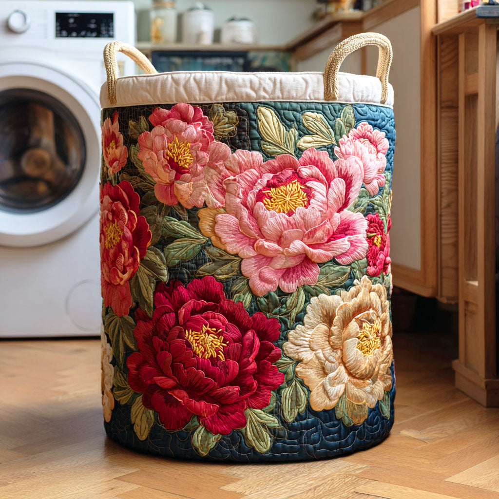 Quilted laundry basket - Autumn leaves — view 1