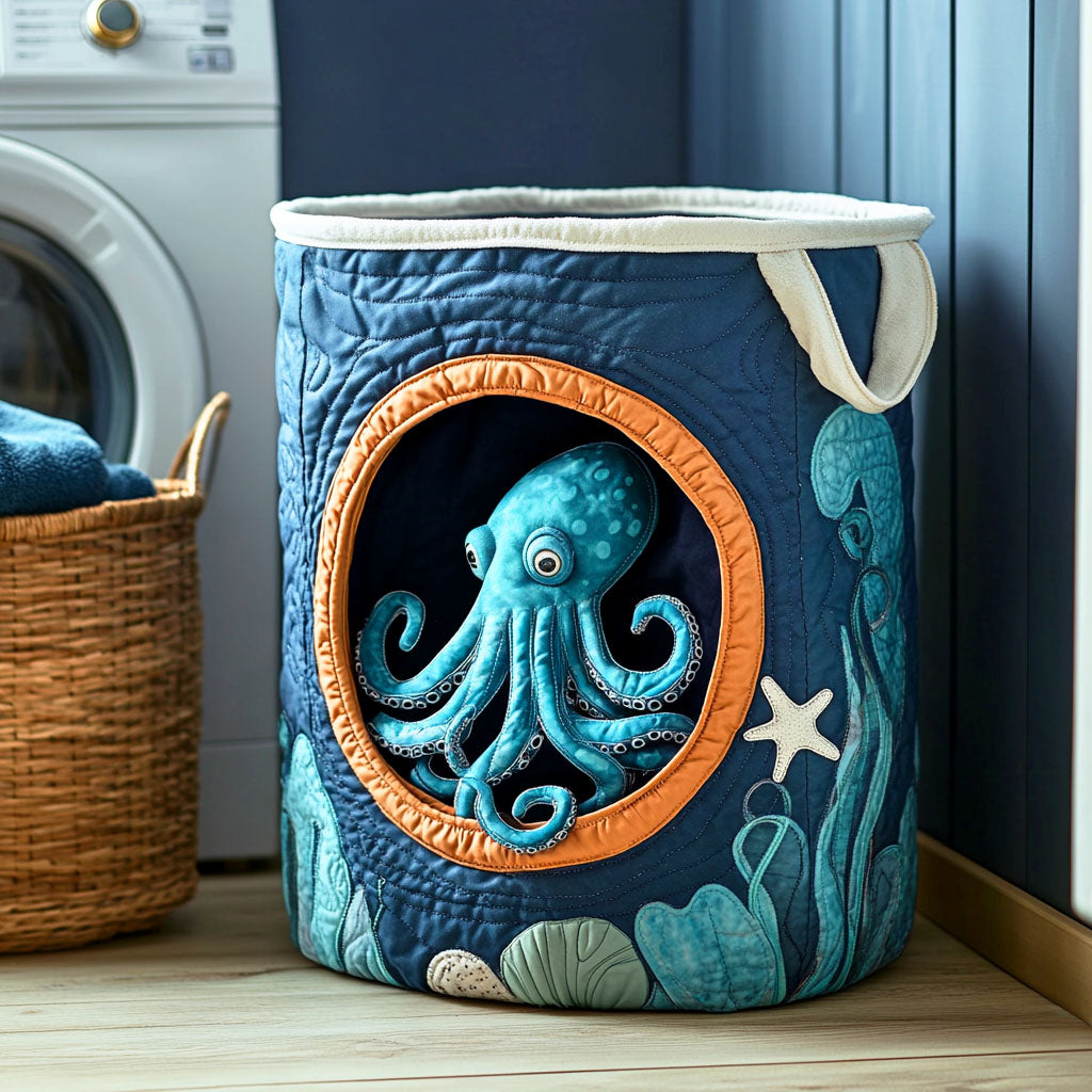 Quilted laundry basket - Polyp — view 1
