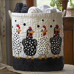 Quilted laundry basket - Punkten — view 1
