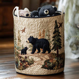 Quilted laundry basket - Rustic style — view 1