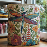 Quilted laundry basket - Dragonflies — view 1