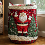 Quilted laundry basket - Winter pattern — view 1