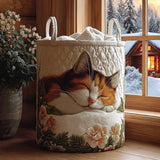 Quilted laundry basket - Winter motif — view 1