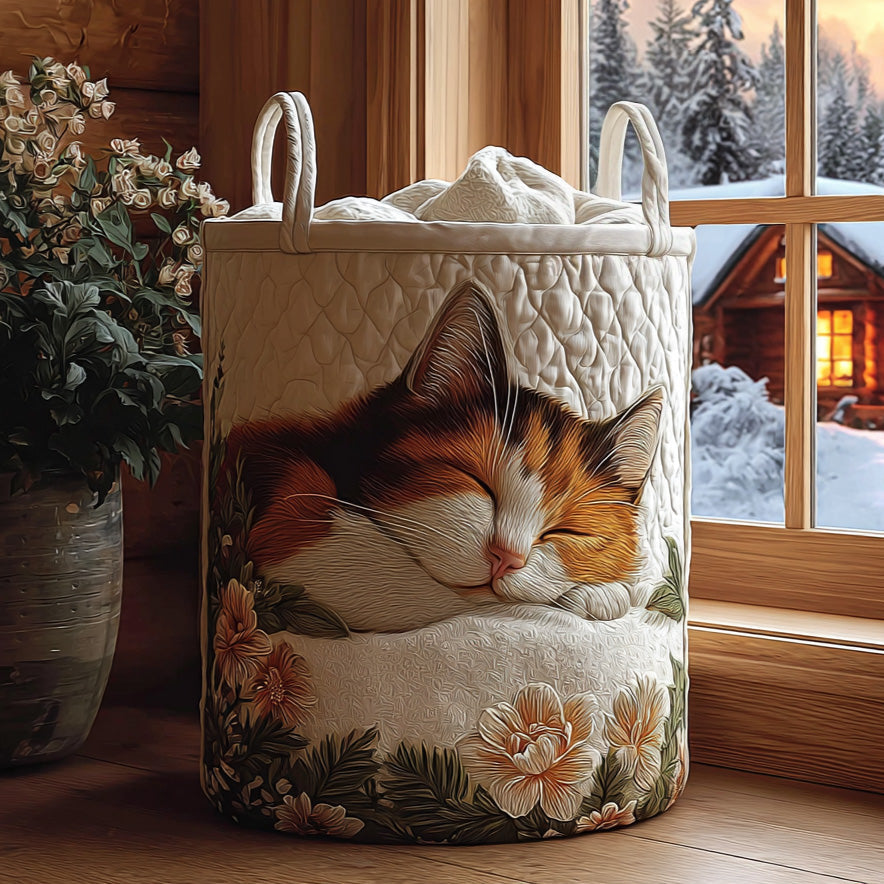 Quilted laundry basket - Winter motif — view 1