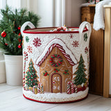 Quilted laundry basket - Winter motif — view 1