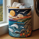 Quilted laundry basket - Sea motif — view 1