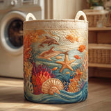 Quilted laundry basket - Sea motif — view 1