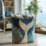 Quilted laundry basket - Sea motif — view 1