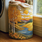 Quilted laundry basket - Natural landscape — view 1