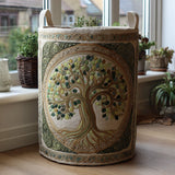 Quilted laundry basket - Natural landscape — view 1