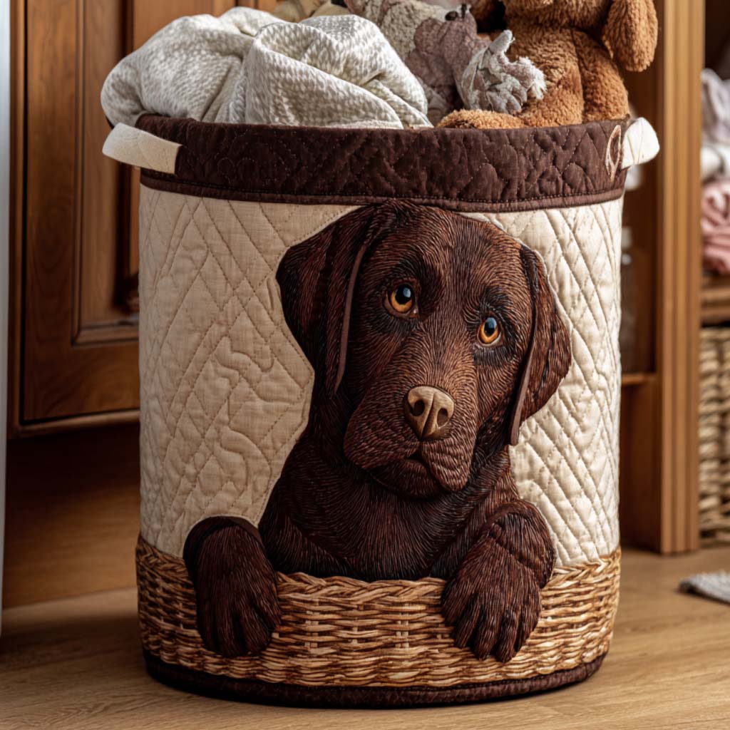Quilted Laundry Basket – Sweet Animal Print — view 1